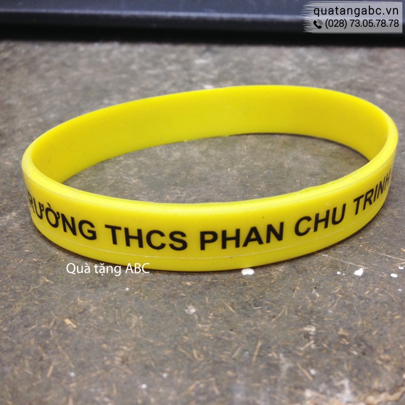 INLOGO in vòng tay cao su cho Trường THCS PHAN CHU TRINH