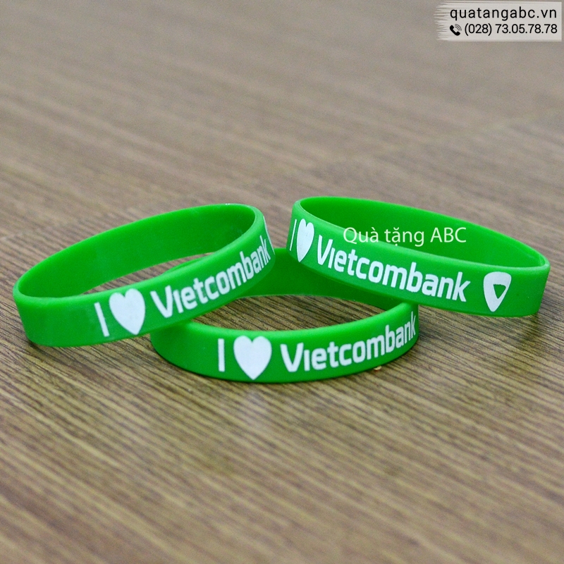 INLOGO in vòng tay cao su cho Ngân hàng Vietcombank